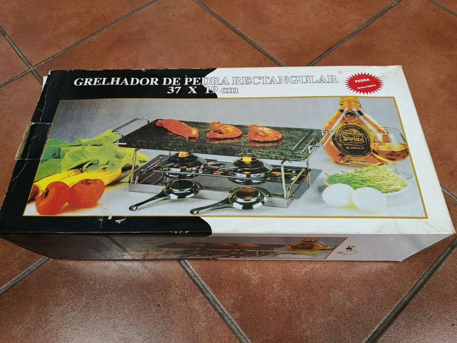 Grelhador de pedra em mármore verde