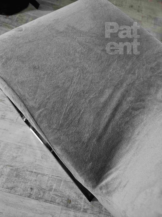 Pokrowce na krzesła miękkie welurowe komplet szare 4 sztuki