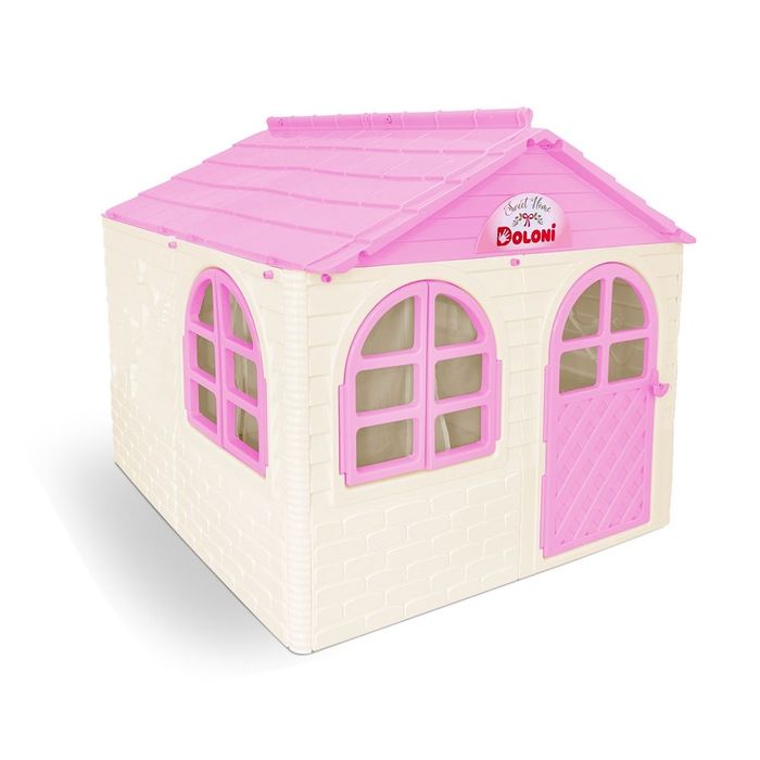 Детский игровой пластиковый домик с шторками, дитячий будинок Долоні.