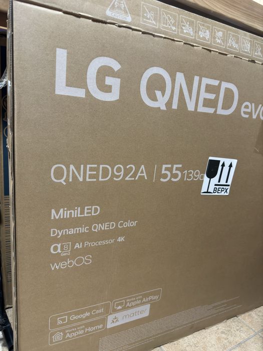 Телевізор LG 55qned92 MiniLed 144 Герц Новий Гарантія 1 Рік