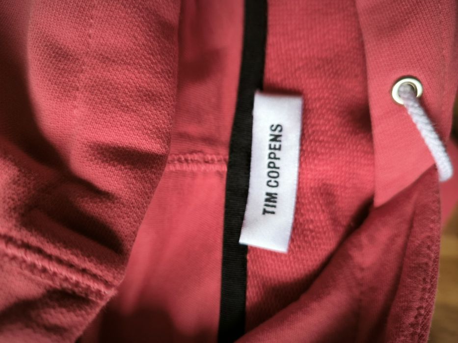 Tim Coppens bluza z kapturem unisex S damska kangurka czerwona