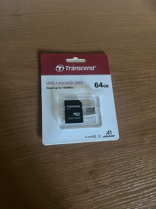Transcend UHS-I microSD 300S (64GB) з адаптером
