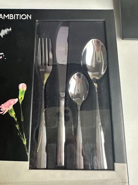 Ambition sztućce zestaw 24 szt ze stali nierdzewnej komplet dla 6 osób