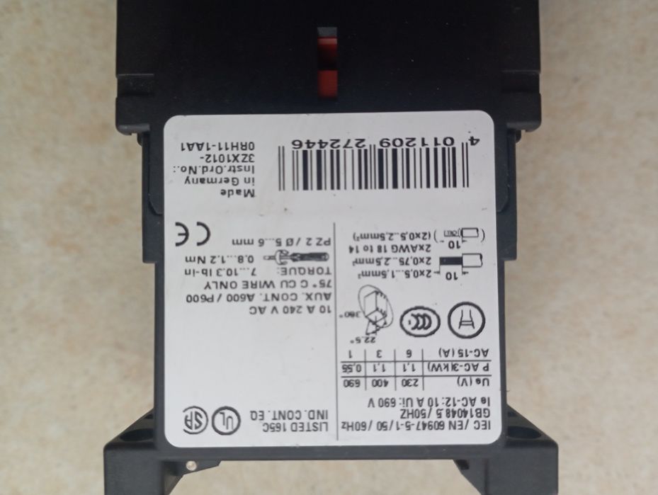 Styczniki Siemens 3RT1015, 3RT1016, 3RH1140, 3RH1122, 3RH1131