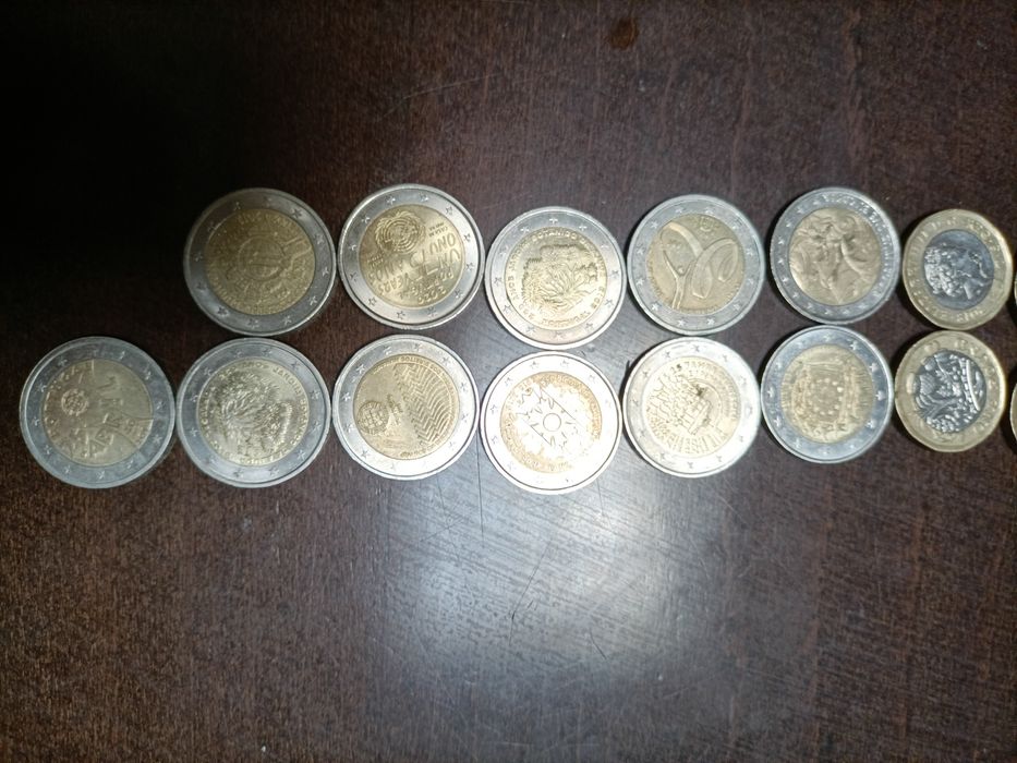 Moedas raras de dois euros