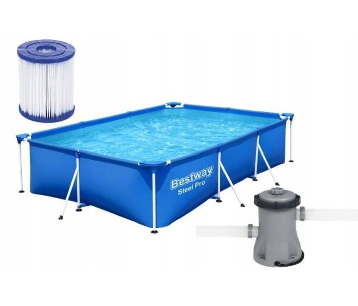 Basen stelażowy Steel Pro z pompą 300 x 201 x 66cm Bestway 56411