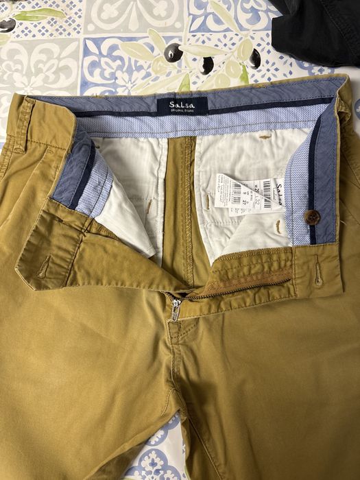 Calças marca Salsa cor bege tamanho 32