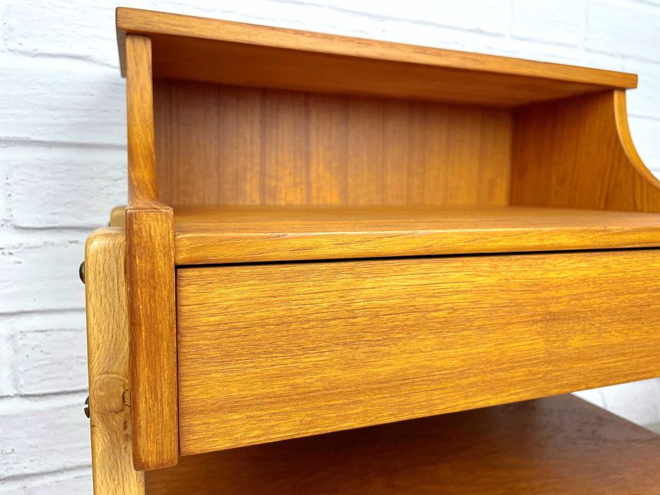 Tekowe szafki nocne, Szwecja, lata 50 – Mid-Century, skandynawski, PRL