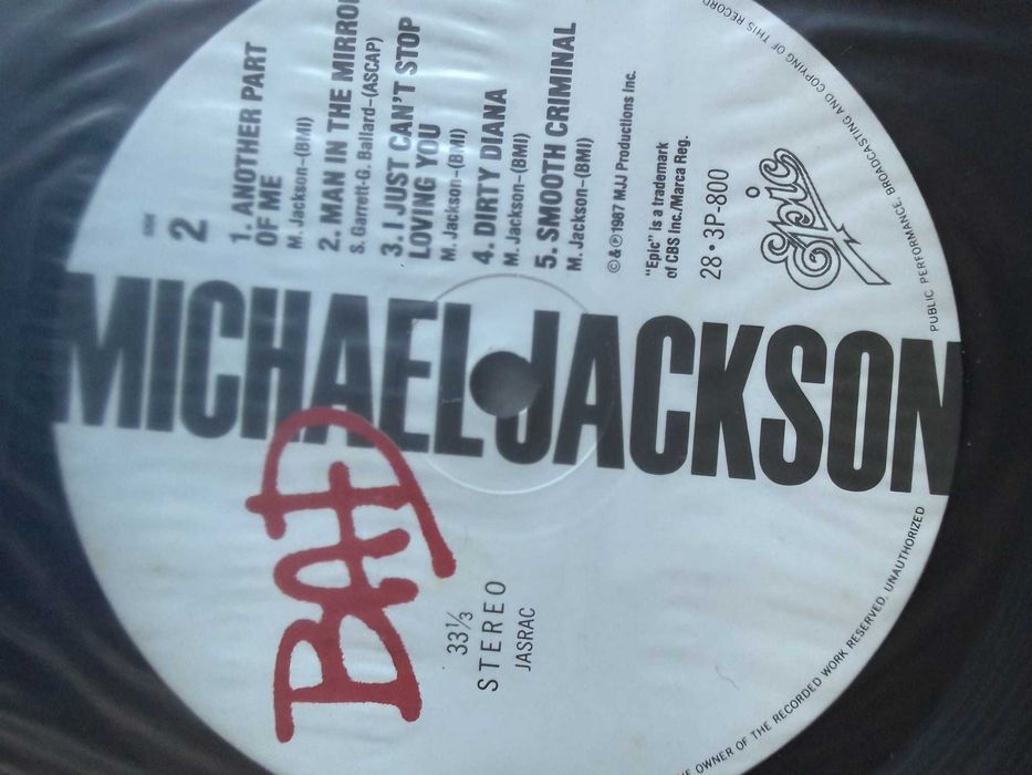 Michael Jackson – Bad | Epic / 28‑3P‑800 (Japan, record NM)