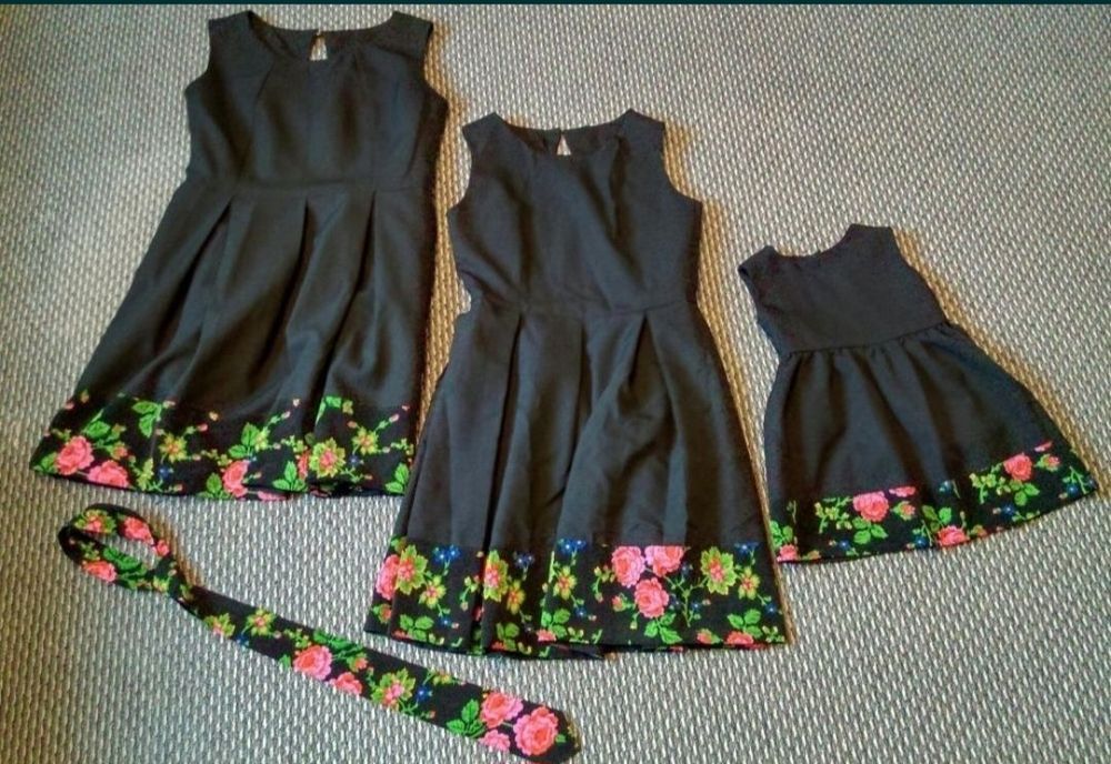 góralska sukienka folk: mama - córka