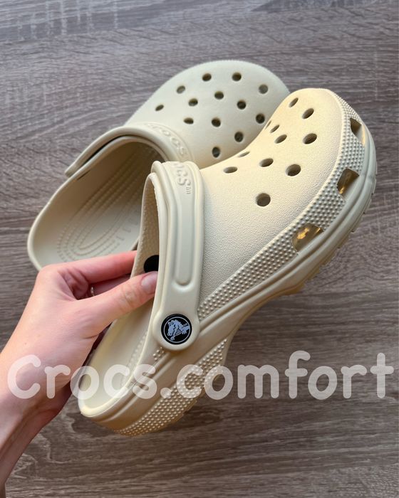 Крокси бежеві класичні жіночі , crocs classic bone 36-41