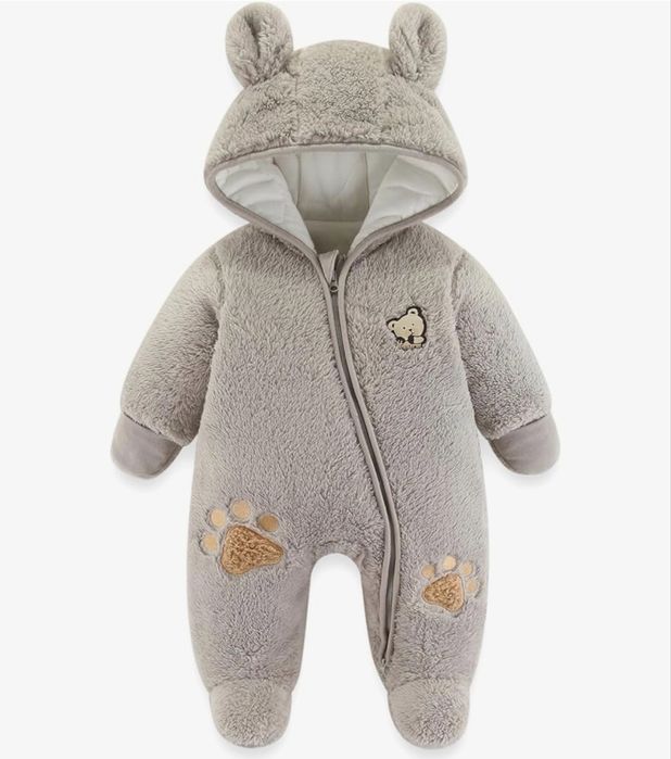 Новый серый детский комбинезон