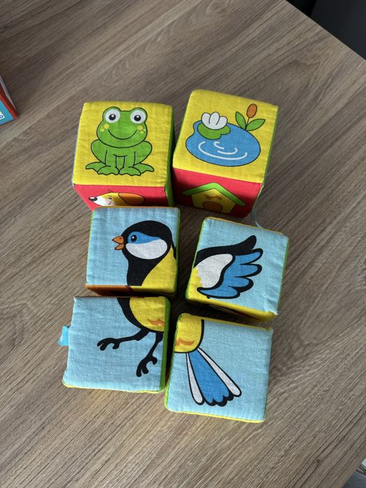 Набор игрушек Лото Djeco, машина, кубики паролоновые