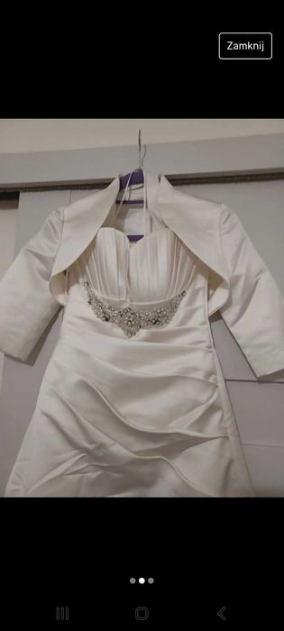 Sukienka ślubna ecru