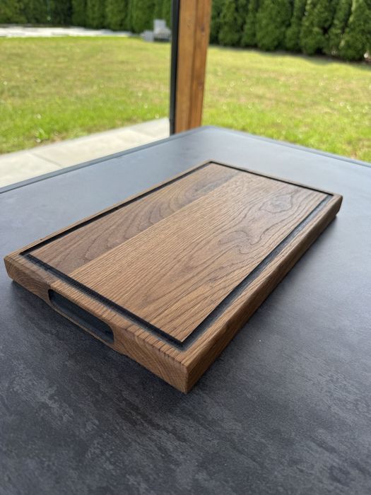 Gruba dębowa deska do krojenia PREMIUM | Handmade
