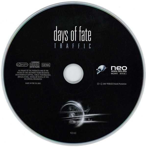 Days Of Fate cd Traffic synthpop               folia