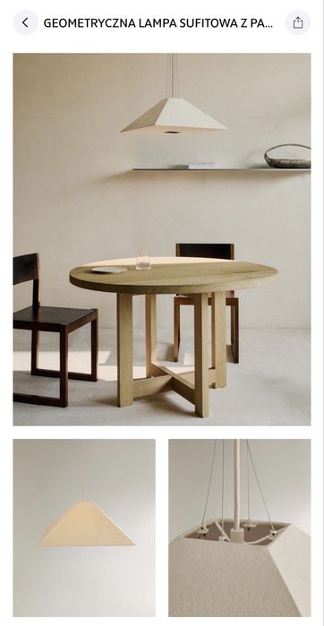 Zara Home geometryczna lampa sufitowa