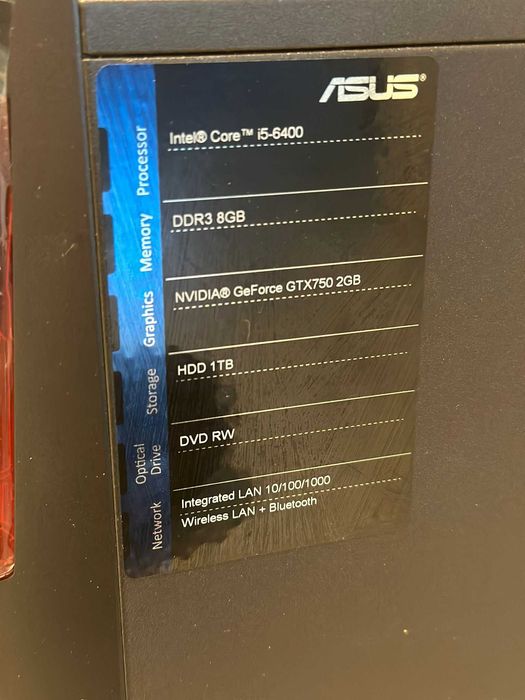 ASUS G11CD-WB51-GTX1070 PC i5-6400 8GB 1TB NVIDIA GeForce GTX 750 2GB