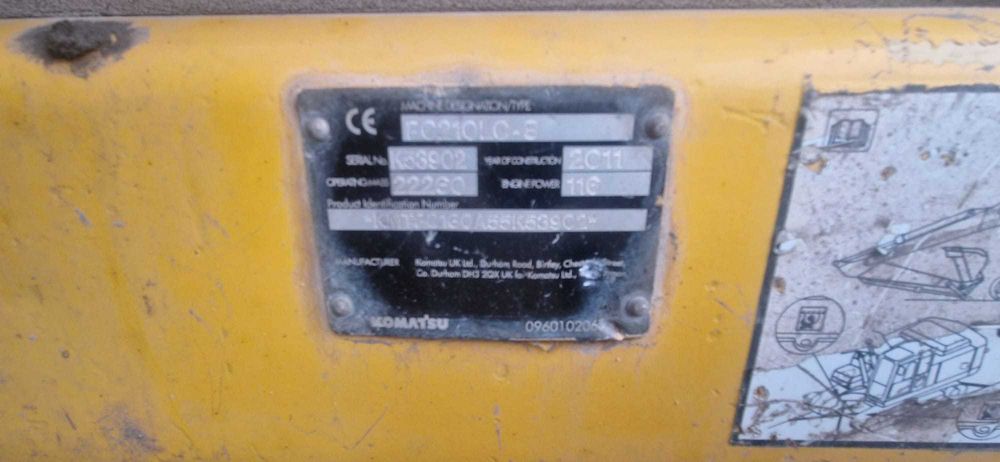 Koparka KOMATSU: PC 210 LC-8