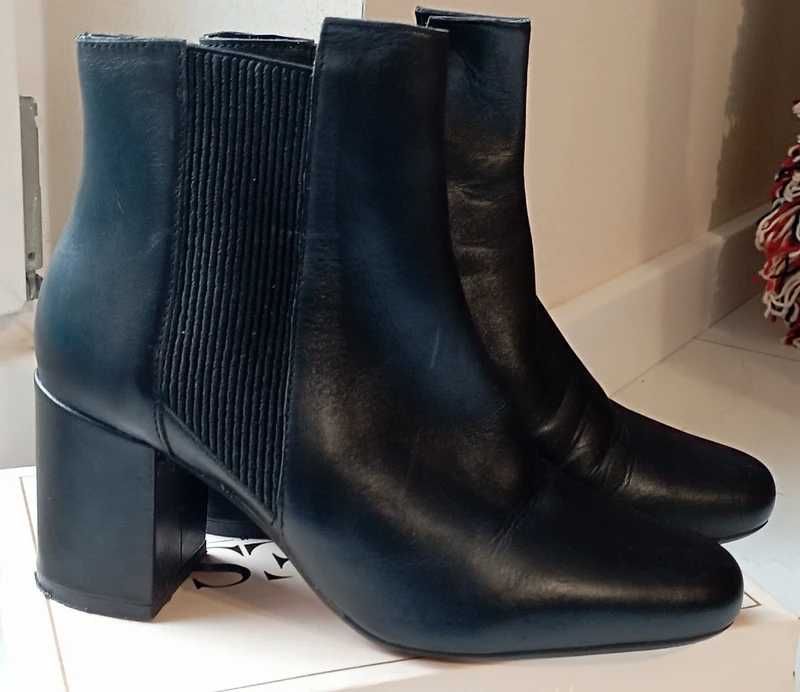 Skóra naturalna, Sztyblety, Botki Zara Women, r.37,