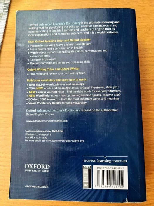Oxford Advanced Learner's Dictionary (9th edition)