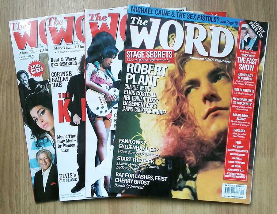 Revistas de música: , Loud, Record Collector, The Word, Uncut