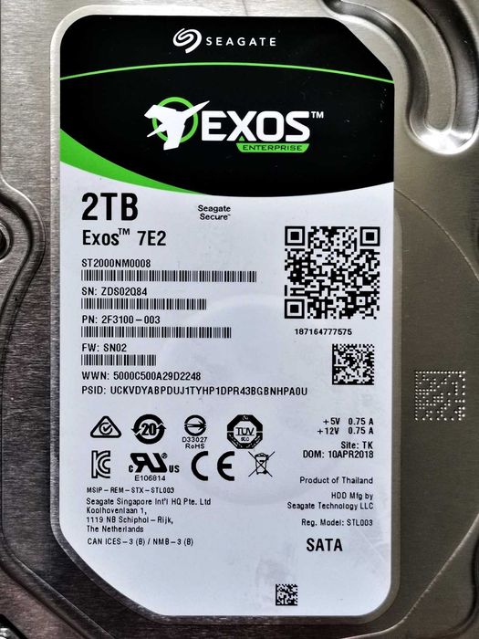 HDD 2TB SeaGaTe Exos  3.5"