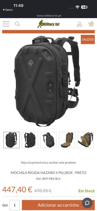 Mochila RÍgida HAZARD 4 PILLBOX - Preto