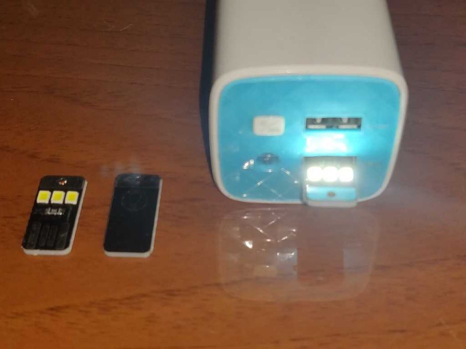 Luz LED USB presença/emergência (carregadores e powerbanks)