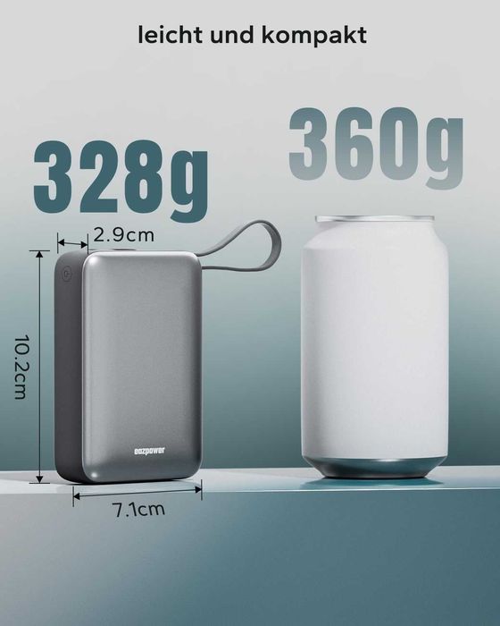 PowerBank 20000 mAh, 45 W, szybkie ładowanie do laptopa, Eazpower