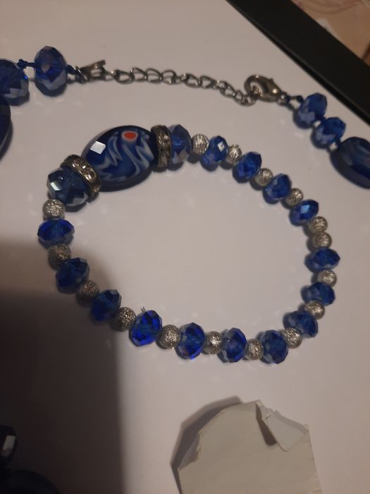 Nowe koraliki, kolczyki i bransoletka