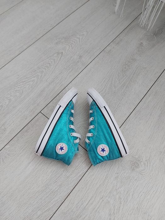 Buty trampki converse brokatowe wysokie 25 Wkładka 16 cm ręcznie