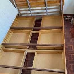 Cama pinho maciço