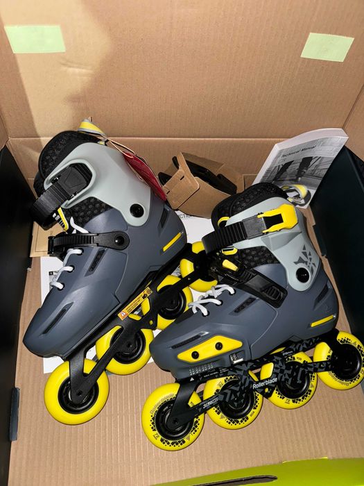 Ролики Rollerblade Apex charcoal-yellow