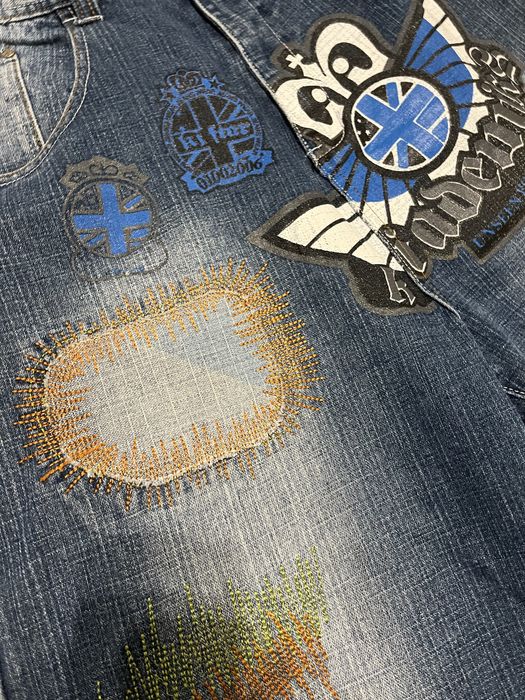 Широкі джинсові шорти y2k archive