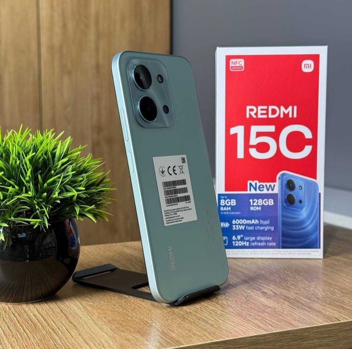 НОВИЙ Телефон Xiaomi Redmi 15C 4/128Gb NFC Green