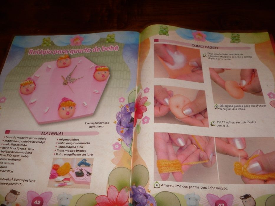 Revista e material da técnica meia de seda