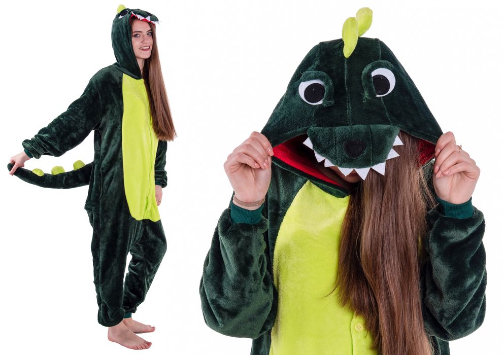 Piżama Kigurumi Kombinezon Przebranie Dinozaur M 155-164 cm