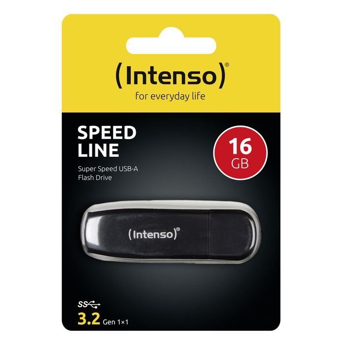 Pendrive Intenso Speed Line 16 Gb Usb 3.0 Czarny Niemcy