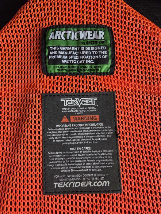 Profesjonalny TekVest Arctic Cat by Tekrider XL | Snowcross | Kolekcjonerski