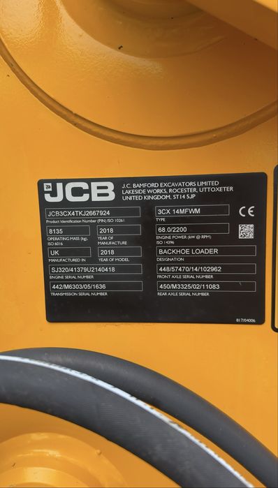 Jcb 3cx 2018. Привезений з Європи. Розмитнений.