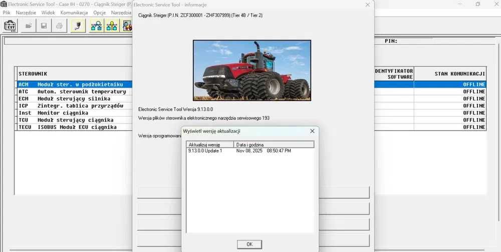 CNH DPA5 EST GOTOWY ZESTAW diagnostyczny ASO New Holland Case Steyr i7