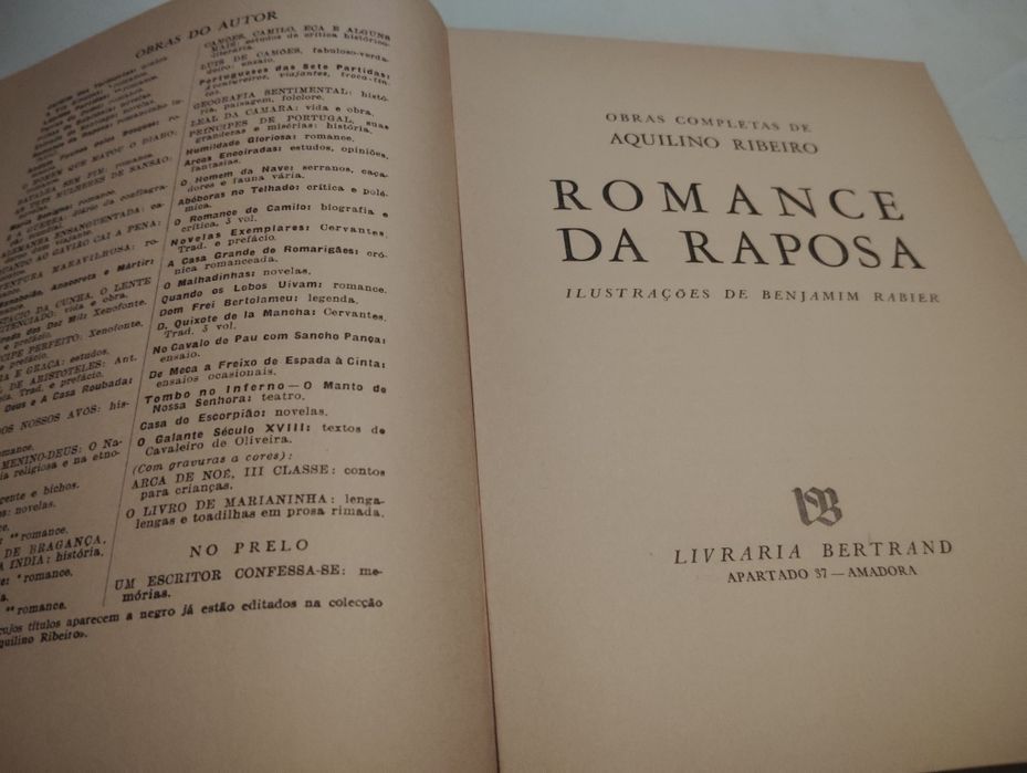 Livro Infantil Romance da Raposa Vintage