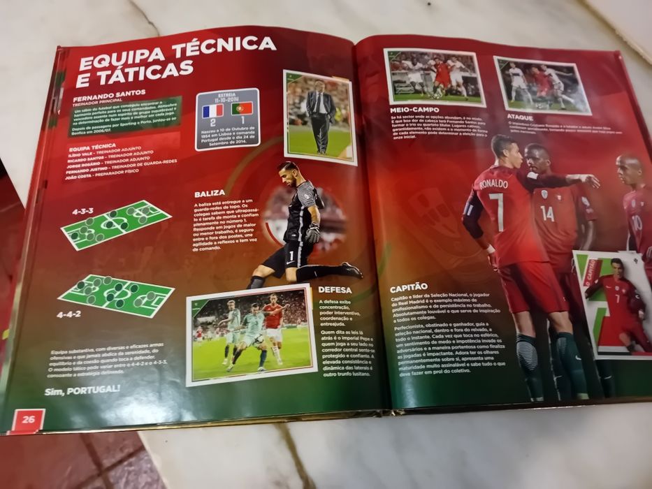 Caderneta Selecção Portugal Panini Fome de Vencer