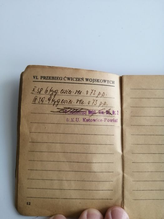 Sprzedam stara ksiazeczka wojskowa