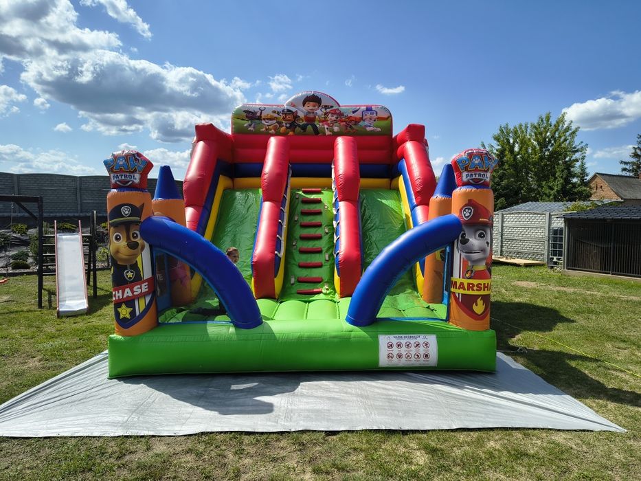 Dmuchany zamek, zjeżdzalnia Psi patrol, klaun, safari Dmuchańce