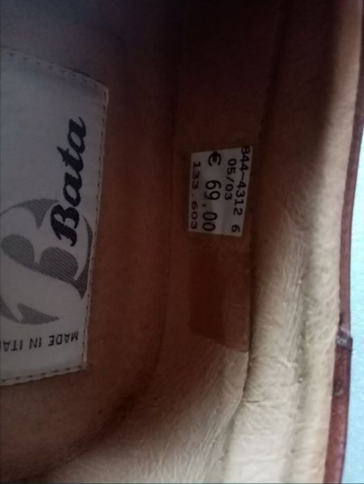 Туфли Bata Made in Italy