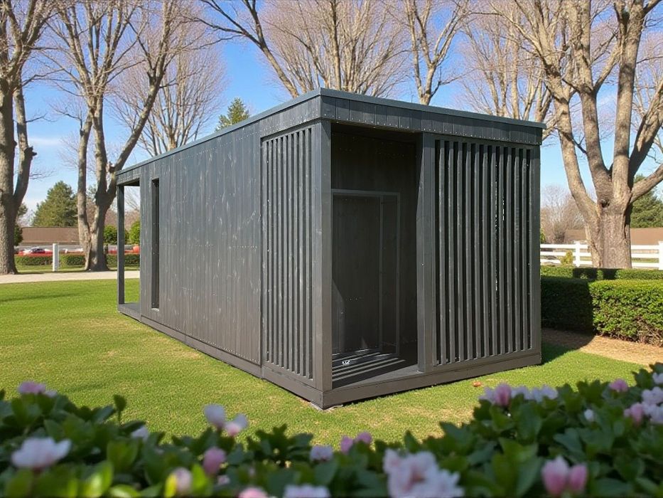 Nowoczesny domek ogrodowy, drewutnia, wiata  ZEN 2,5x6,5m