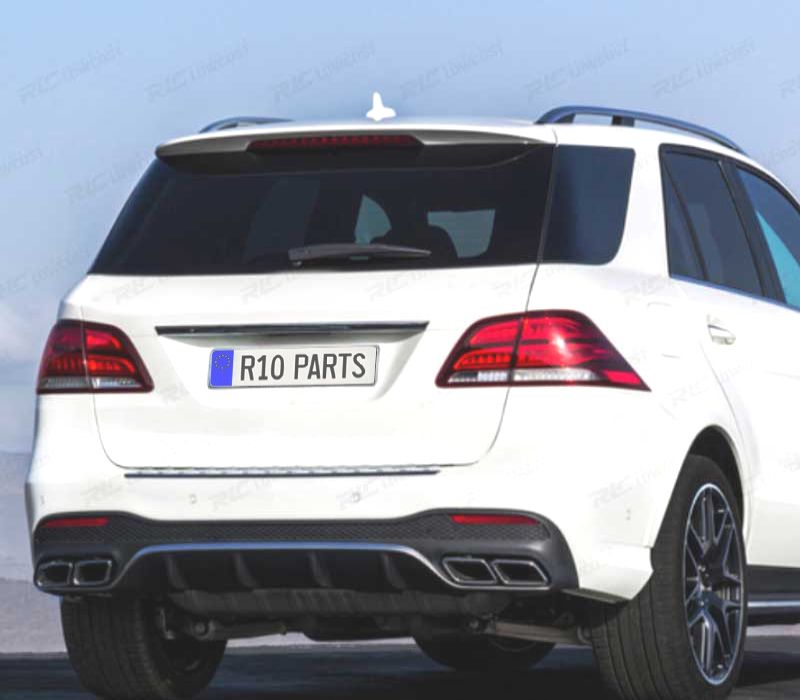 DIFUSOR TRASEIRO MERCEDES GLE W166 15-19 LOOK AMG GLE63 + PONTEIRAS DE ESCAPE