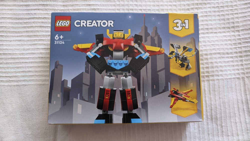 NOWE LEGO Creator 31124 Super Robot 3w1 | Fabrycznie Zapakowane | Smok Odrzutowiec Klocki | Idealny Mały Prezent
